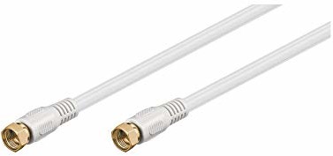 Goobay Sat kabel przyłączeniowy, błyszczący, kabel antenowy, kabel koncentryczny 3,5 m biały