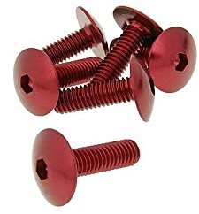 Unbekannt vicma fairing Screws Hex Socket Head  Anodized Aluminum Red  Set of 6 PCS  M6 x 20 8430525036598