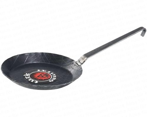 Unbekannt Turk żeliwna patelnia z kutą, zagiętą rączką, różne rozmiary, czarny, 32 cm 65232