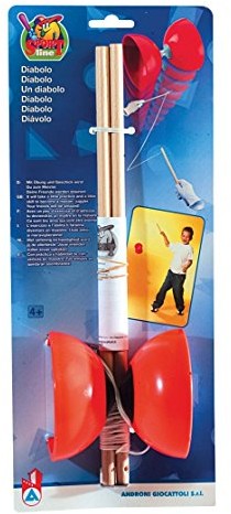 Simba 107303769 - Diabolo tworzywo sztuczne z drewnianymi prętami, 3 różne