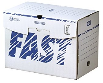 Fast Fast 10 sztuk pojemników do przechowywania ręczne, 20 cm, biały/niebieski 100725886
