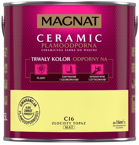Magnat CERAMIC 2.5L - ceramiczna farba do wnętrz - C16 Złocisty topaz
