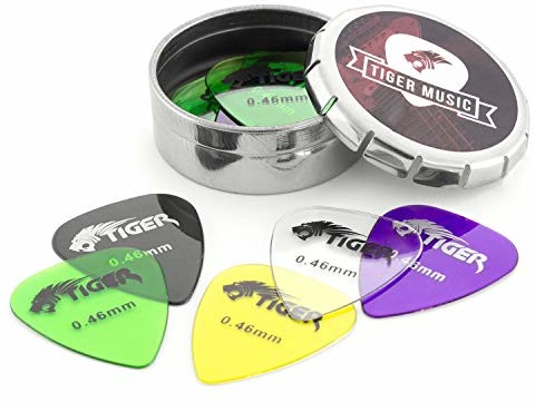 Tiger Tiger Plectrumy gitarowe z cyną na kostki - 12 żelów 0,46 mm GAC46-12