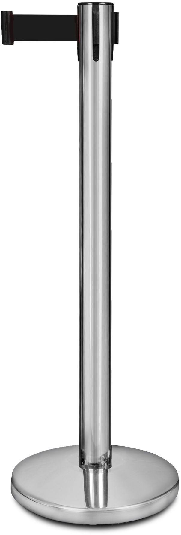 Słupek odgradzający z taśmą czarną 2,1m