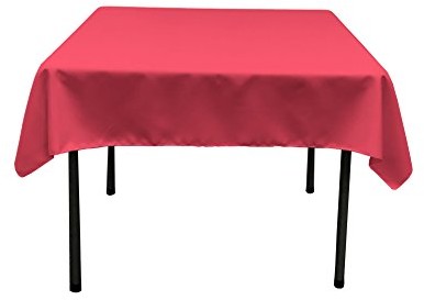 LA Linen La Linen poliester poplin Square tablecloth TCpop52x52FuchsiaP49