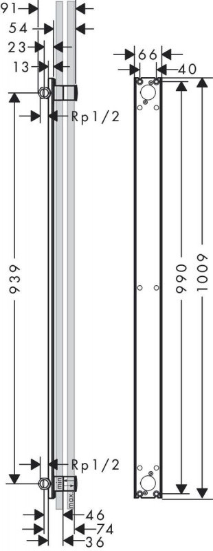 Hansgrohe One Element podtynkowy do zestawu prysznicowego 48798180