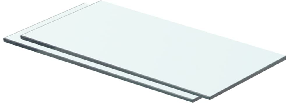 vidaXL vidaXL Półki, 2 szt., szklany, przezroczysty panel, 40 x 15 cm