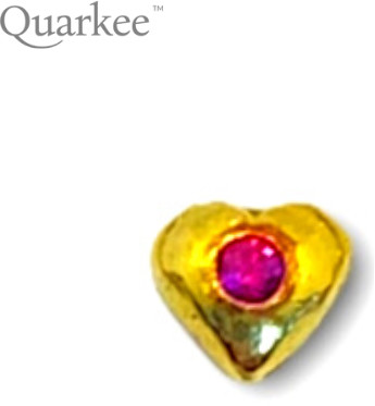 Quarkee Quarkee 22K Gold Heart with Ruby / Serce z rubinem