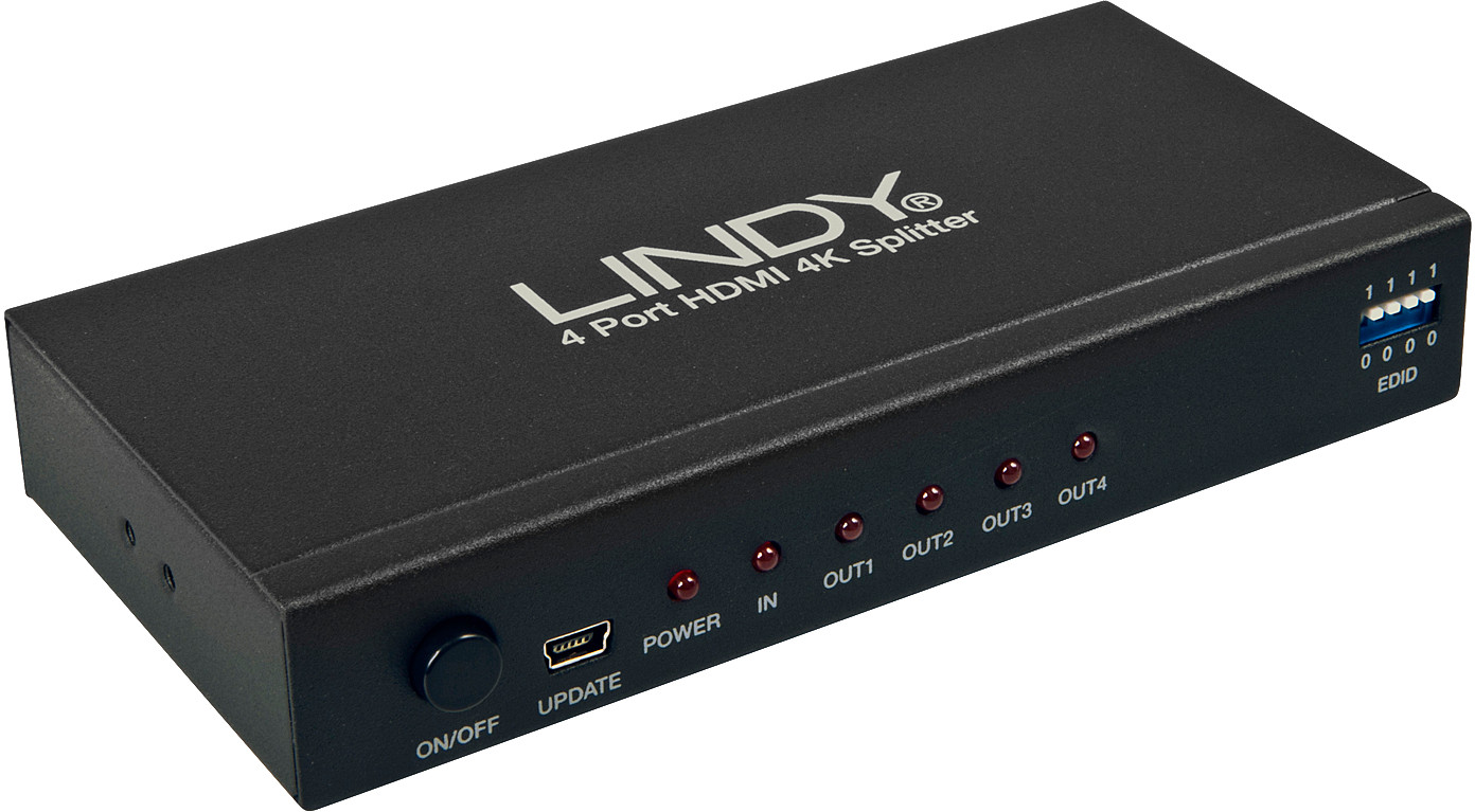 Lindy 38159 Splitter rozdzielacz) HDMI 4K UHD 4-portowy 1xIN 4xOUT) LY-38159