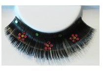 Eulenspiegel Rzęsy 000595  , czarnym z czerwonymi kwiaty 4028362000595