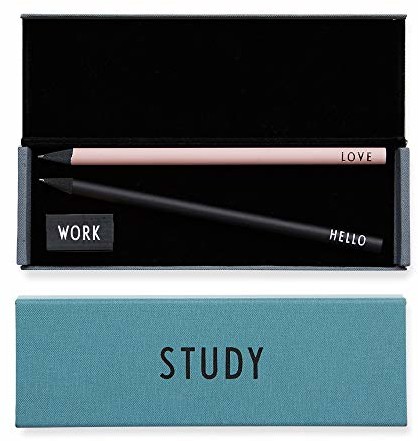 Design Letters Zielony niebieski twardy futerał piórnik do nauki, długopis, ołówek, gumka, linijka idealny prezent do przechowywania artykułów piśmienniczych do pracy i szkoły 70201900STUDY