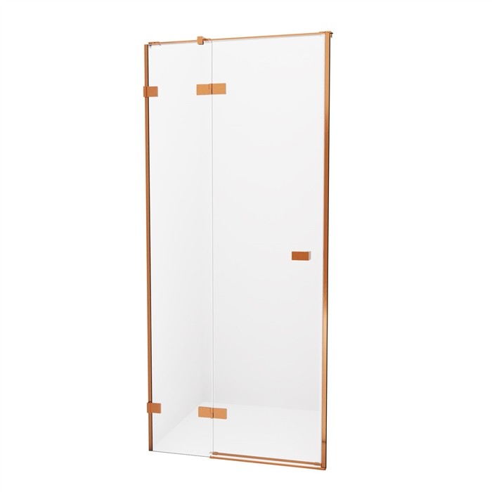 New Trendy Drzwi prysznicowe uchylne lewe 80 cm EXK-3531 Avexa Copper Brushed EXK-3531