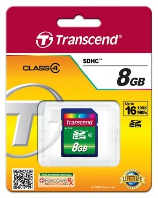 Transcend SDHC Class 4 8GB (TS8GSDHC4)