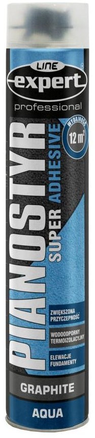 EXPERT LINE Klej do styropianu w piance Pianostyr graphite aqua 750 ml Expert Line