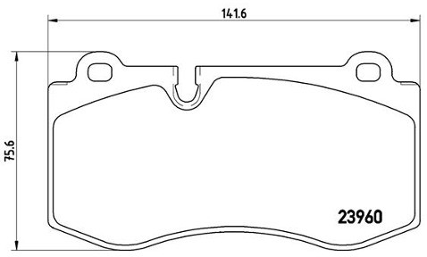 BREMBO Zestaw klocków hamulcowych, hamulce tarczowe P 50 074