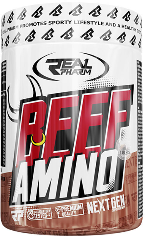 Фото - Амінокислоти Real Pharm Beef Amino 500tabs 