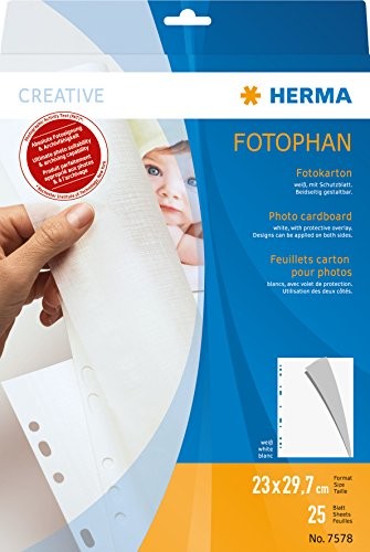 Herma Fotokarton 230 x 297 mm wei 25 Blatt - 7578