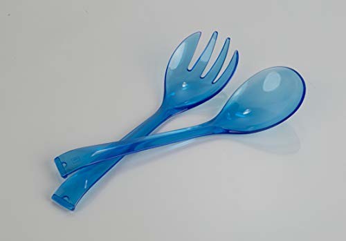 Kimmel 21-000-2715 2-częściowy zestaw sztućców do sałaty, tworzywo sztuczne, niebieskie, przezroczyste