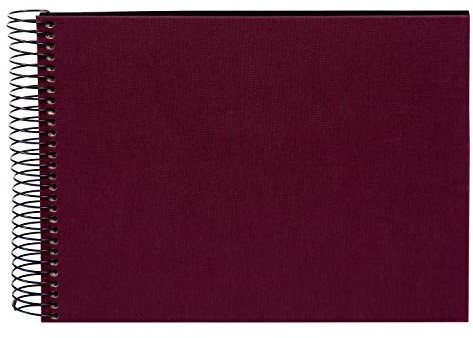 goldbuch Goldbuch album spiralny, Bella Vista, 24 x 17 cm, 40 czarnych stron, len, bordowy, 20 994