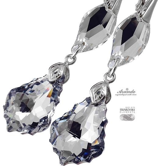 Swarovski unikatowe kolczyki COMET DRAGON SREBRO