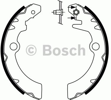 BOSCH Zestaw szczęk hamulcowych 0 986 487 760