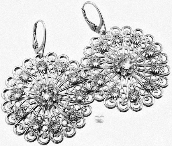 Swarovski UNIKAT KOLCZYKI CRYSTAL DELLA SREBRO