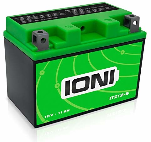 IONI IONI ITZ12S 12 V 11 Ah AGM akumulator kompatybilny z YTZ12S / YTZ14S uszczelniony/bezobsługowy akumulator motocyklowy 883731