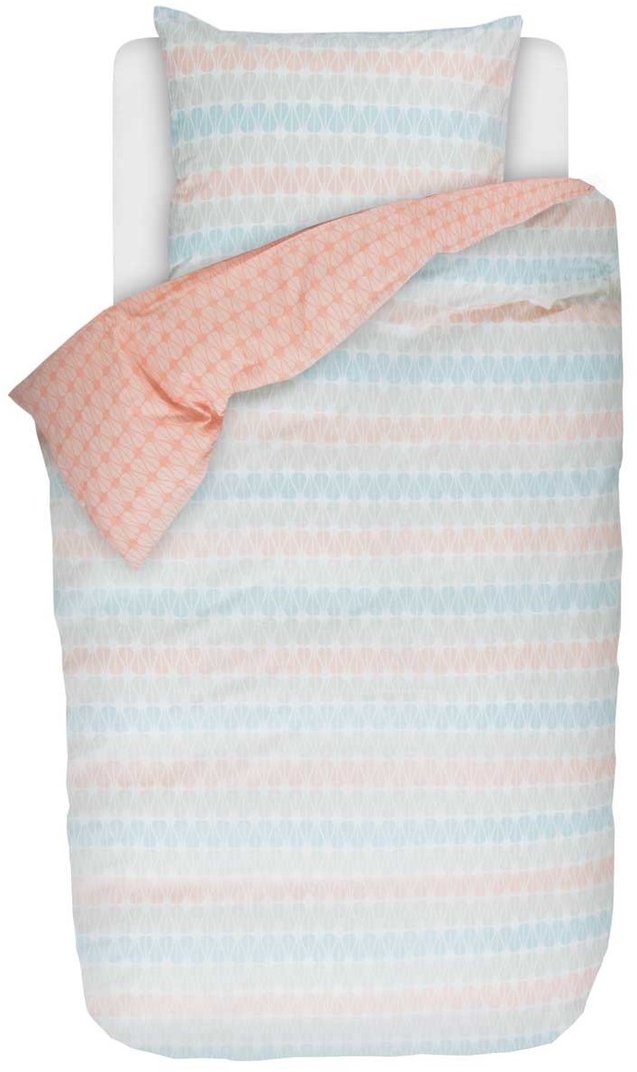 Esprit Kolorowy komplet pościeli z bawełny perkalowej ze wzorem nowoczesna pościel pościel dwustronna pościel bawełniana 140 x 220 cm 100169-100NL-001