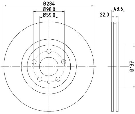 HELLA PAGID Tarcza hamulcowa PAGID 8DD355101-951