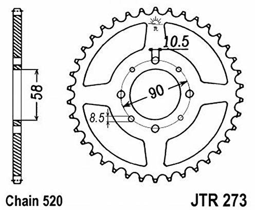 jtsprockets JT-Sprockets JTR273-41 koło łańcuchowe JTR273-41