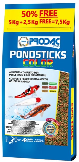 Prodac Pondsticks Color 5 kg + 50 % free polybag