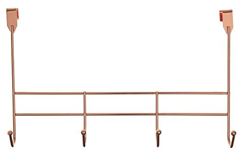 Premier Housewares garderoba na drzwi, 4 haczyki, różowe złoto, 10 x 40 x 25 cm