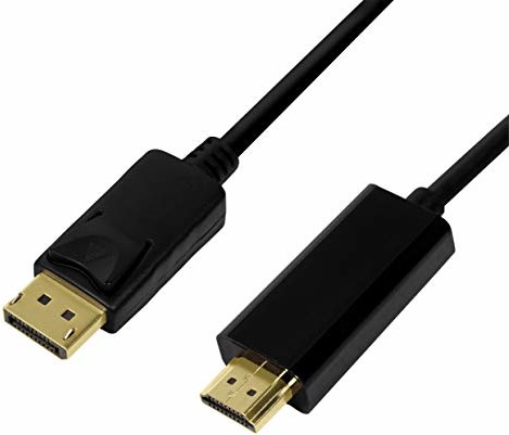 LogiLink (Mini) DisplayPort 1.2 na HDMI High Speed with Ethernet (1.4) kabel przyłączeniowy, 4K do Full HD i 3D jakość z najlepszym przesyłaniem dźwięku 5m