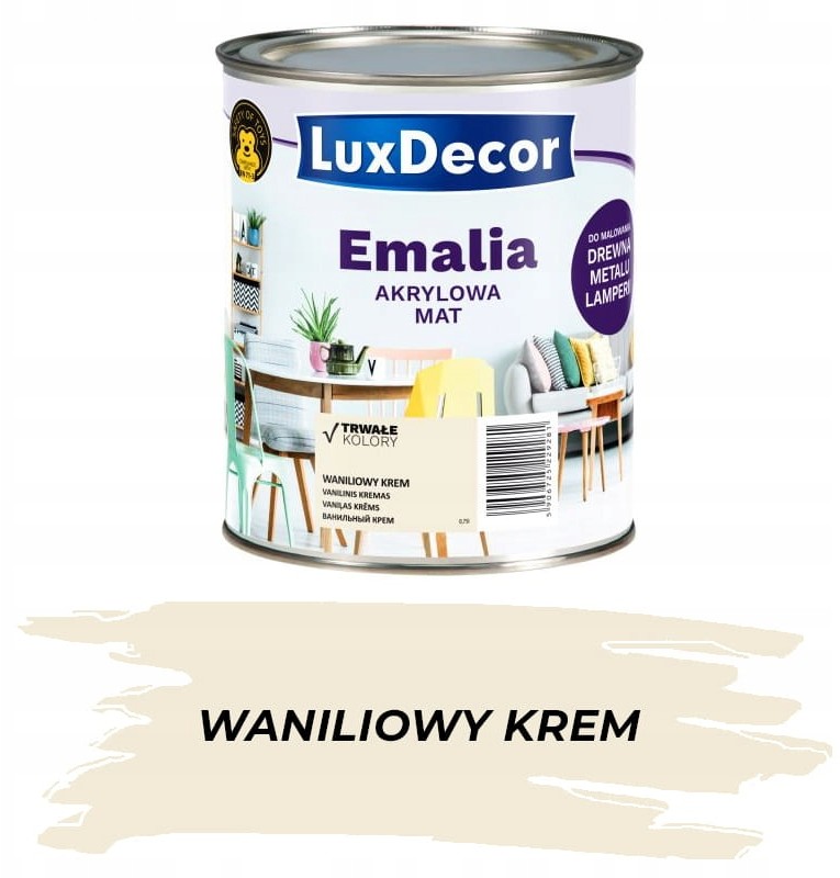 Luxdecor Emalia akrylowa waniliowy krem 0,75L Mat