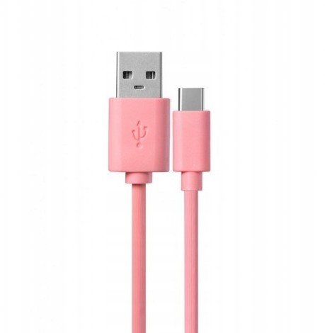 Różowy kabel Usb / Usb typ C 1m