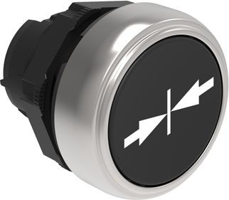 Lovato electric Napęd przycisku 22mm czarny z samopowrotem bez adaptera symbol >I< LPCB1512 LPCB1512
