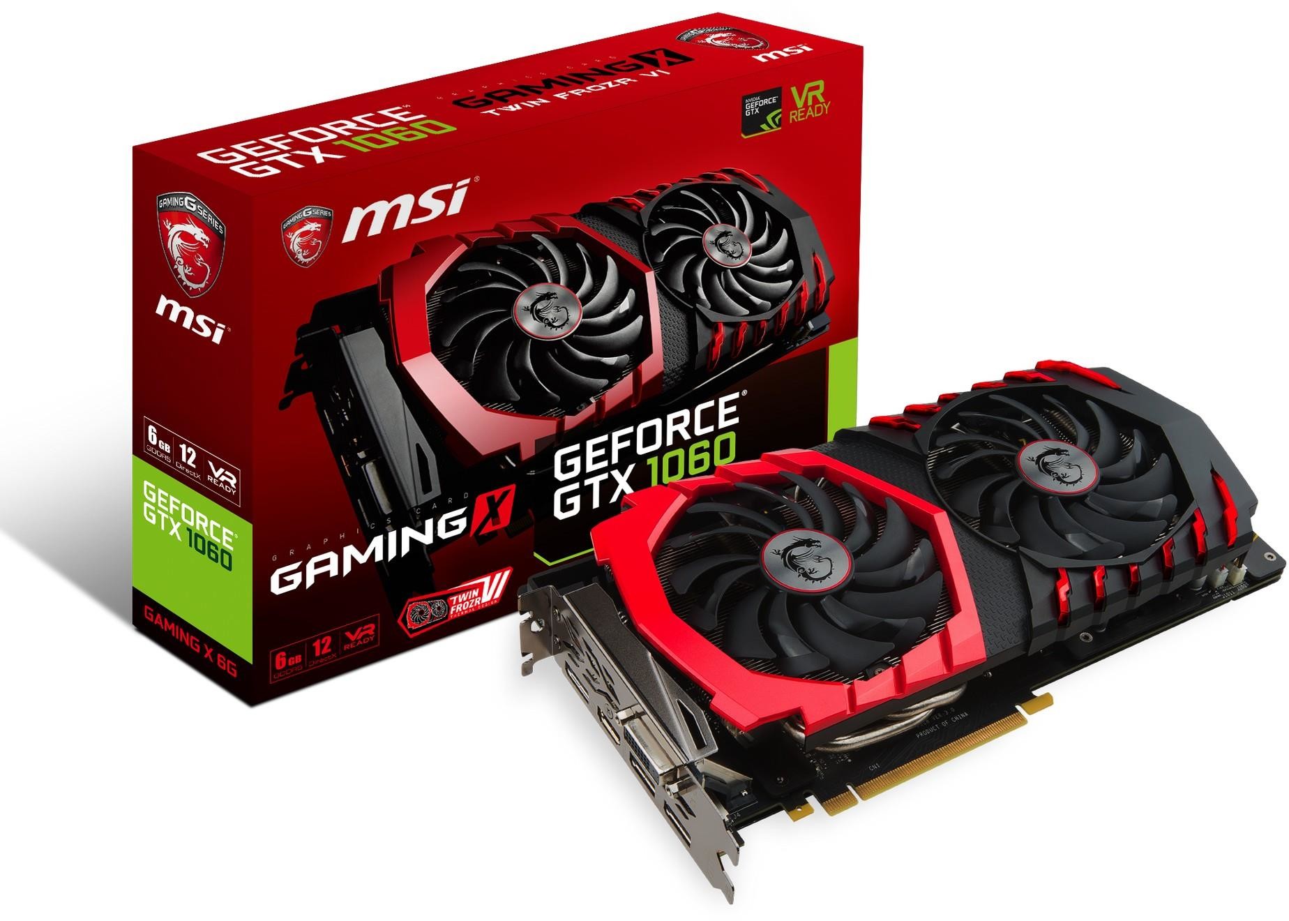 MSI GeForce GTX 1060 Gaming X 6G VR Ready