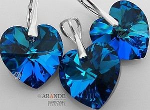 Arande PROMOCJA SWAROVSKI piękny komplet BLUE SREBRO 1914064620