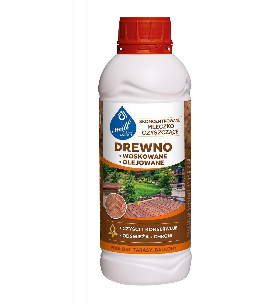 MILL Mleczko czyszczące drewno woskowane 888ml