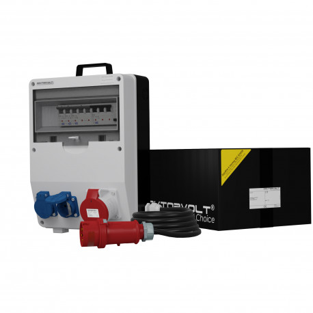 Doktorvolt Rozdzielnica budowlana TD-S/FI 32A 2x230V SKH kabel 5x4mm2 gniazda Schuko 9818 DV-9818-D