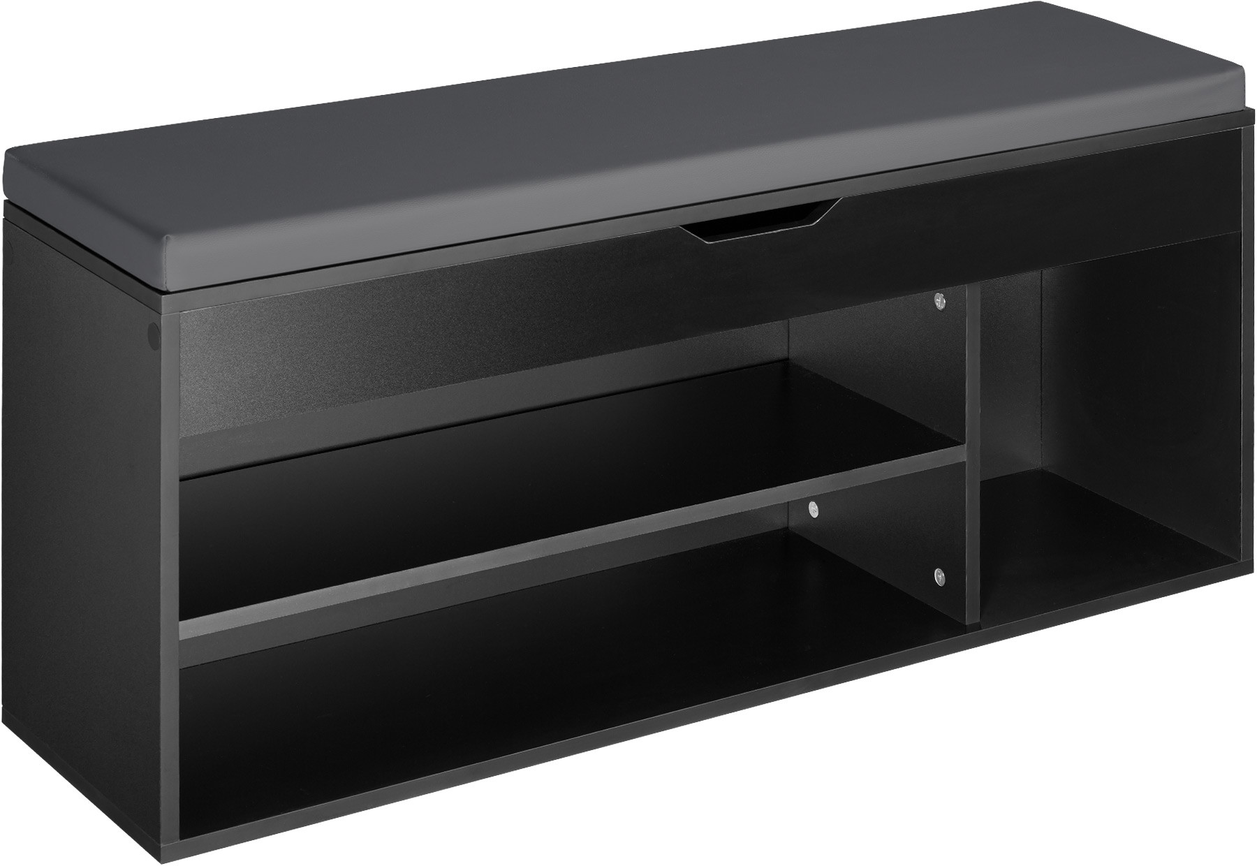 tectake Szafka na buty z ławką Natalya - czarny 403624