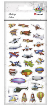 Naklejki wypukłe miękkie maszyny latające 28szt Nowa