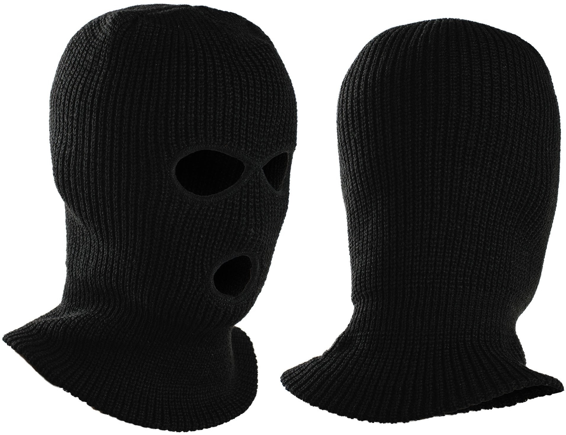 Kominiarka Balaclava - 3 Otwory / Akryl / Czarna