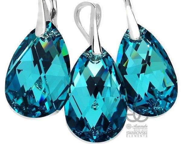 Arande NOWE SWAROVSKI turkusowy komplet TURQUOISE SREBRO 4685986660