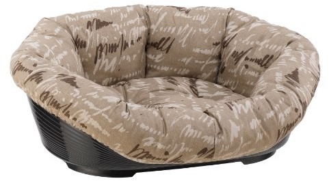 Ferplast 70222999 łóżko z tworzywa sztucznego SOFA 2, dla psów i kotów, z wyjmowaną, wyściełaną poszewką bawełnianą, powierzchnia do leżenia ok.: 36 x 24 cm, posortowane 70222999