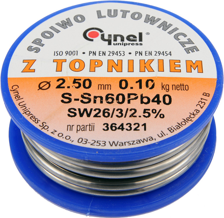 Cynel Spoiwo lutownicze sn60pb40 2,5/100 (76822)
