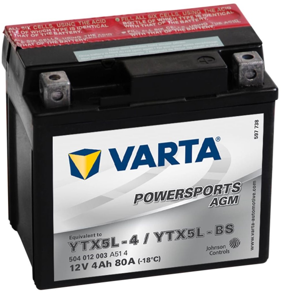 Varta Varta Akumulator Powersports AGM YTX5L-4 / YTX5L-BS