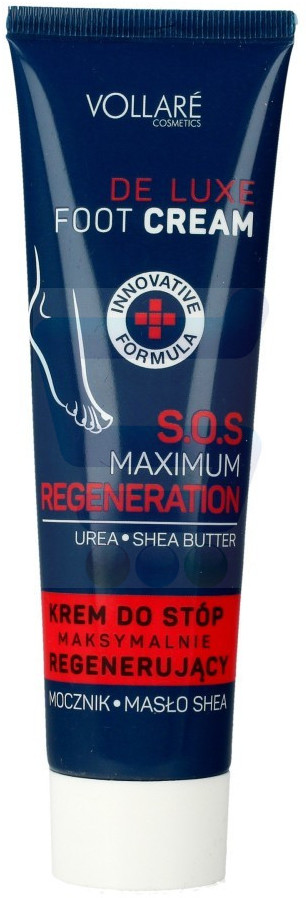 Vollare De Luxe Maksymalnie regenerujący krem do stóp Mocznik i Masło Shea 100 ml