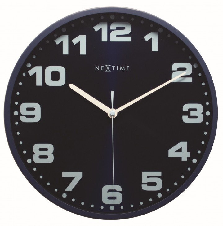 Nextime ścienny Dash Black 35 cm (3053zw)
