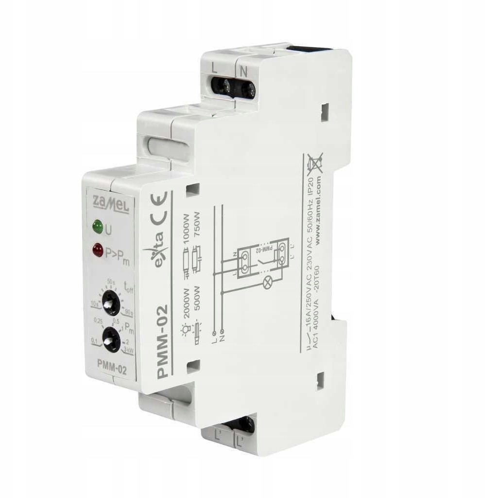 Zamel Ogranicznik Mocy 0,1 do 3 kW Szyna Th PMM-02